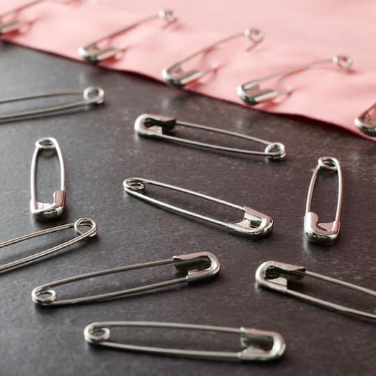 Loops & Threads™ Quilter's Safety Pins, Silver, 1 1/2"